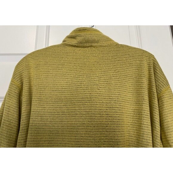 Bill's Khakis 1/4 Zip Fleece Pullover Top Lime Green/Yellow Stripe Men's XXL - Picture 4 of 7